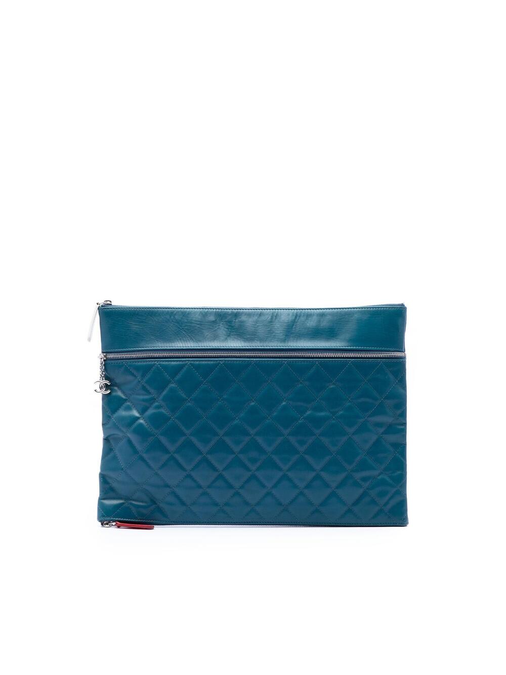 Chanel Cc Quilted Lambskin Multi Zip #284218C10B
